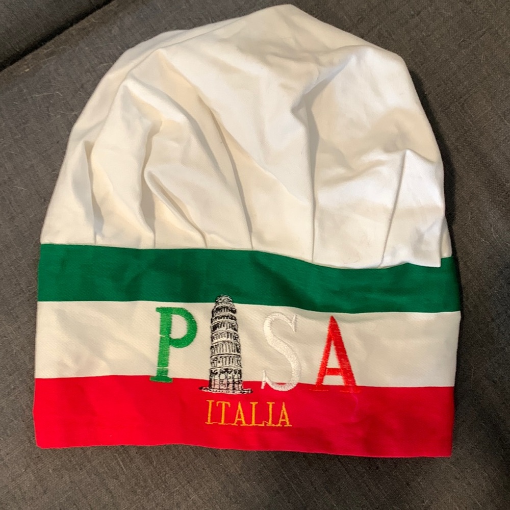 Italian leaning tower of Pisa chef hat